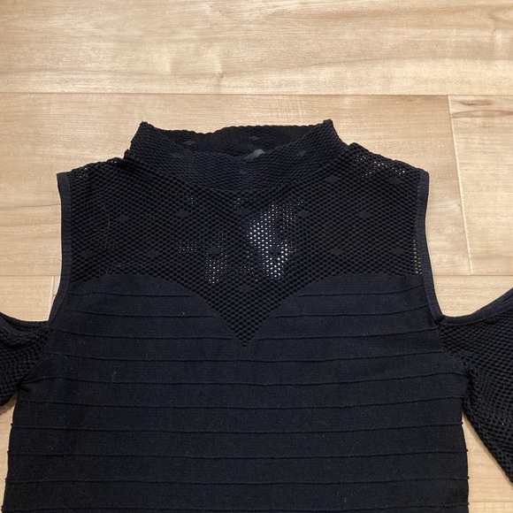 Bebe long sleeve mini dress with shoulder cutout - Picture 3 of 6